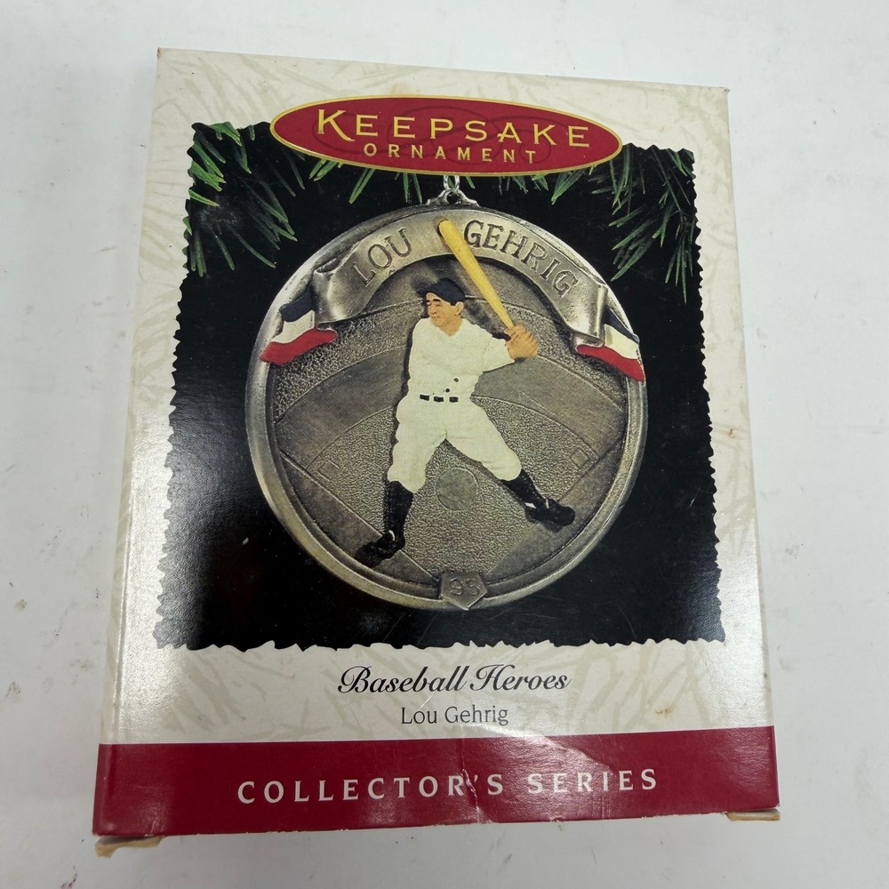 1995 Hallmark Keepsake‎ Lou Gehrig Baseball Heroes Ornament QX5029 Collector